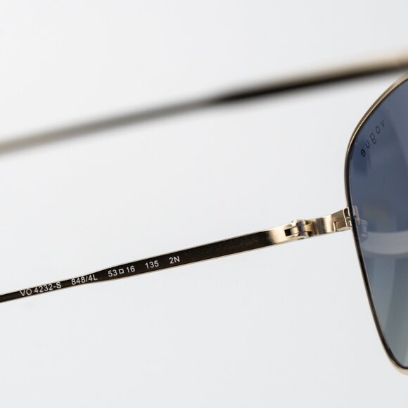 Vogue Women Sunglasses Pale Gold Grey Blue Gradient Butterfly VO4232S 848/4L NEW - Picture 6 of 10